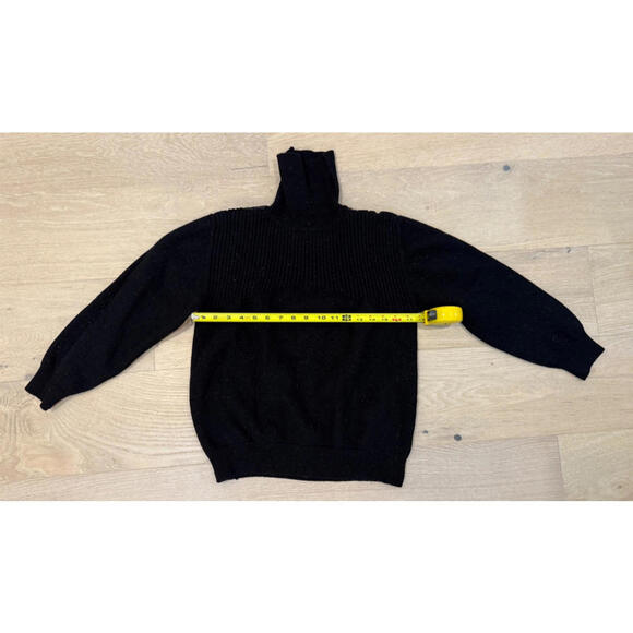 Versace Jeans Couture Black Merino Wool Turtleneck Sweater Mens Small - Picture 3 of 8